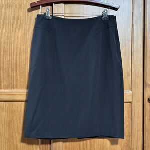 Black Pencil Skirt, fully lined, side zip, Size 10 Professional Business Dress